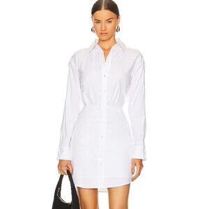BRAND NEW WITH TAGS!  Veronica Beard White Rae Shirt Dress in Size 6!
